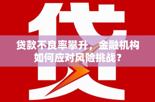 昂仁贷款不良率攀升，金融机构如何应对风险挑战？