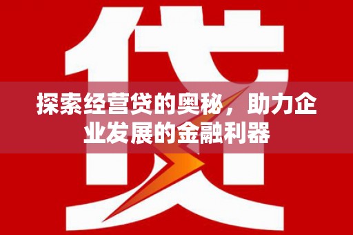 昂仁探索经营贷的奥秘，助力企业发展的金融利器