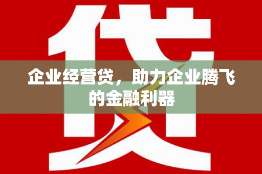 昂仁企业经营贷，助力企业腾飞的金融利器