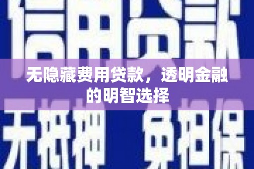 昂仁无隐藏费用贷款，透明金融的明智选择