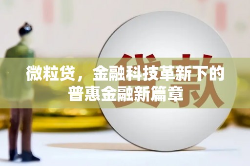 昂仁微粒贷，金融科技革新下的普惠金融新篇章